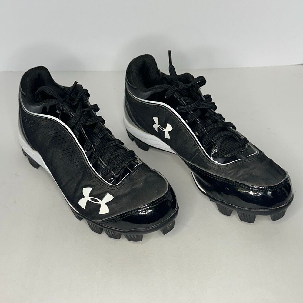 Under Armour UA Leadoff Low RM 3.0 Baseball Cleats Black and White | Men Size 7 - Picture 2 of 11